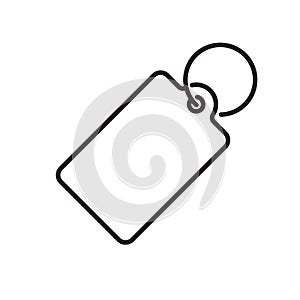 Price tag vector icon label. Line pricetag, luggage tag