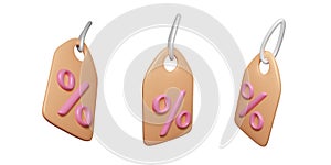 Price Tags with percentage icon
