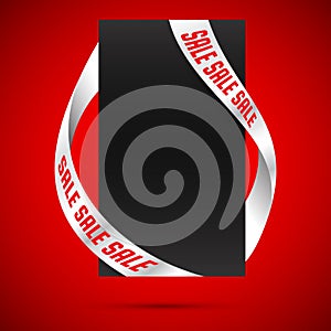 Pricetag with ribbons. Best sale