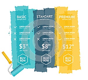 Pricing List. Vector