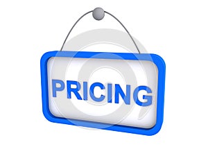 Pricing sign