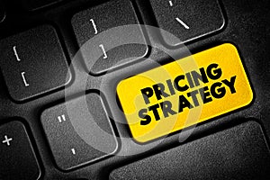 Pricing Strategy text concept button on keyboard for presentations and reports