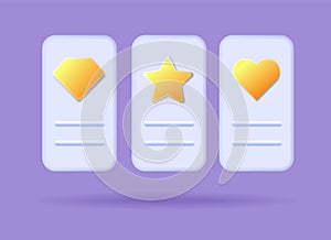 Pricing table design with three subscription plans icon. Tariff plans vector illustration. 3d vector illustration. Basic