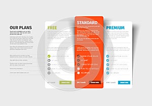 Pricing table light template