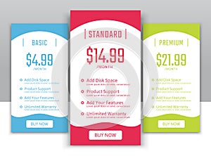 Pricing table list pack