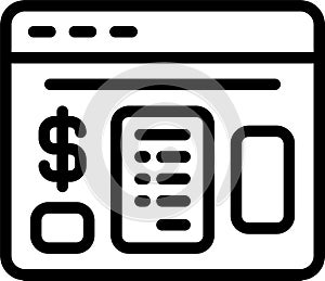 Pricing tables Vector Icon