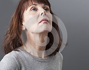 Pride and arrogance for depressed mature woman