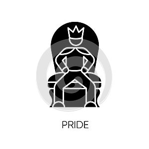 Pride black glyph icon