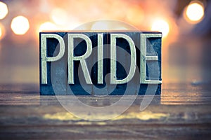 Pride Concept Metal Letterpress Type