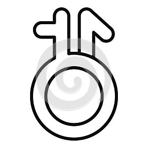 Pride equality support icon outline vector. Gender identity