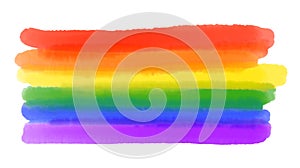 Pride flag watercolor art icon symbol isolated on white