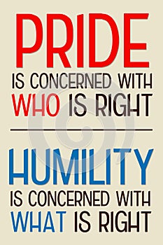 Pride humility