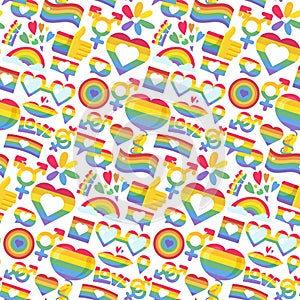 Pride lgbt flag color seamless pattern vector