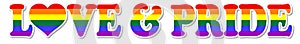 Pride Logo Love and Pride Gay Flag Art