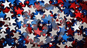 pride red white and blue stars on background