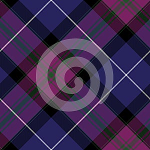 Pride of scotland tartan fabric diagonal texture seamless pattern