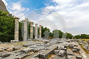 Priene, an ancient Greek city, is situated near the town of Soke, Aydin.