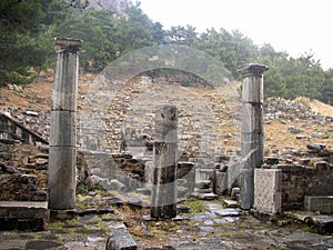 Turkey; Priene Temple of Zeus  photo