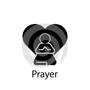 prier, meditation, human, heart icon. Element of Peace and humanrights icon. Premium quality graphic design icon. Signs and