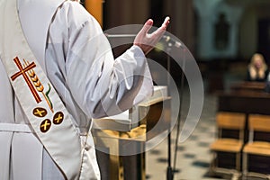 Priest during a ceremony