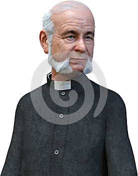 Priest, Clergy, Vicar, Pastor, Isolated photo