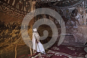 Christain priest in Abuna Yemata church in Ethiopia