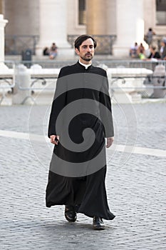 Priest walking (Vatican City)