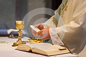 Priest during a wedding ceremony