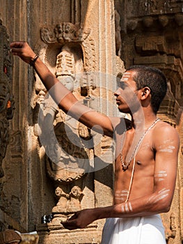 A Priest Worshipping