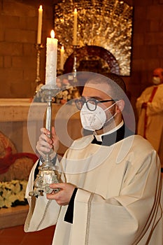 Priests during mass in a Catholic church