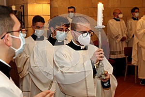 Priests during mass in a Catholic church