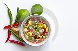 Prig Nam Pra or Fish sauce mix with chilli