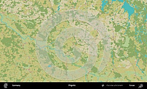 Prignitz, Germany. Topographic Humanitarian