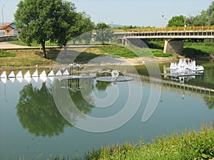 Prijedor, Sana river, Bridge, Art