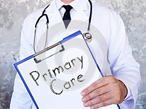 Primary Care is shown on the photo using the text