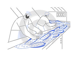 Primary food processing abstract concept vector illustration.