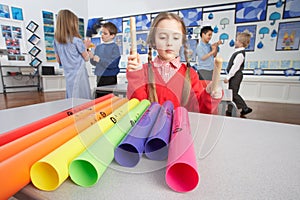 Primary Schoolchildren Having Music Lesson