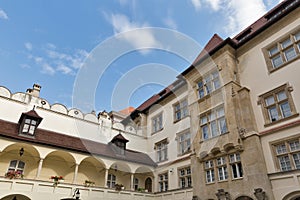 Primate palace courtyard in Bratislava, Slovakia