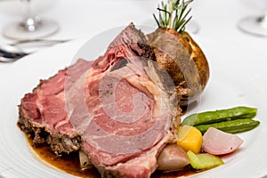 Prime Rib with Potato and Vegetables