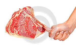 Prime rib steak cut