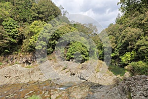 Primeval forests and streams near the shuhaipubu waterfall, adobe rgb