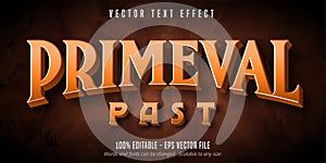 Primeval past text, primitive style editable text effect