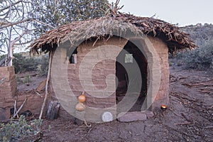 Primitive adobe hut