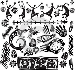 Primitive art design elements