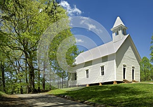 Primitive Baptist Church in Cades Cove of Smoky Mountains, TN, U