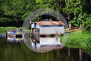 Primitive Boat House and Party Barge