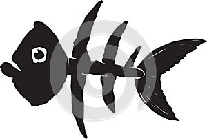 Primitive fish skeleton