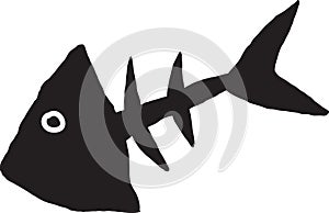 Primitive fish skeleton