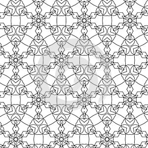 Primitive geometria sacra retro pattern with lines and circles. photo