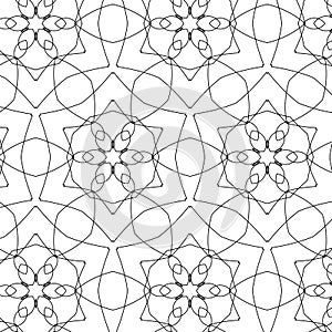 Primitive geometria sacra retro pattern with lines and circles. photo